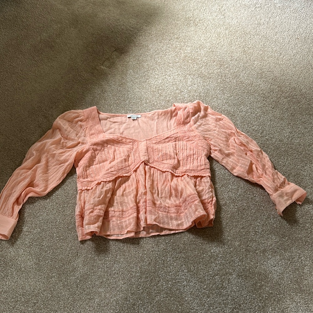 American eagle coral blouse size S